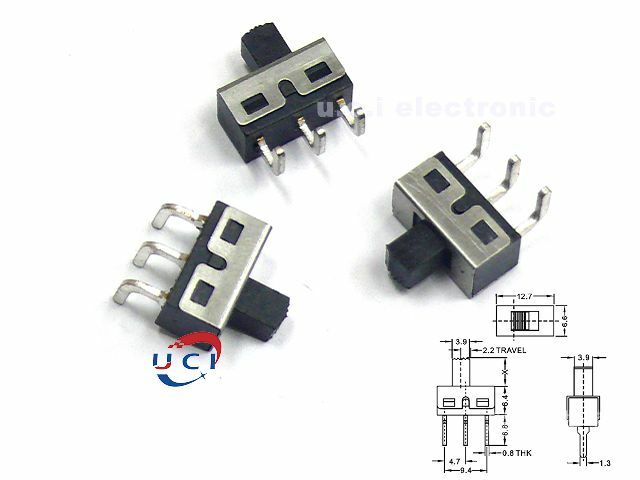 【UCI電子】(1-9)  SS12D06G5撥動開關 立式3腳2檔 柄高5MM彎腳