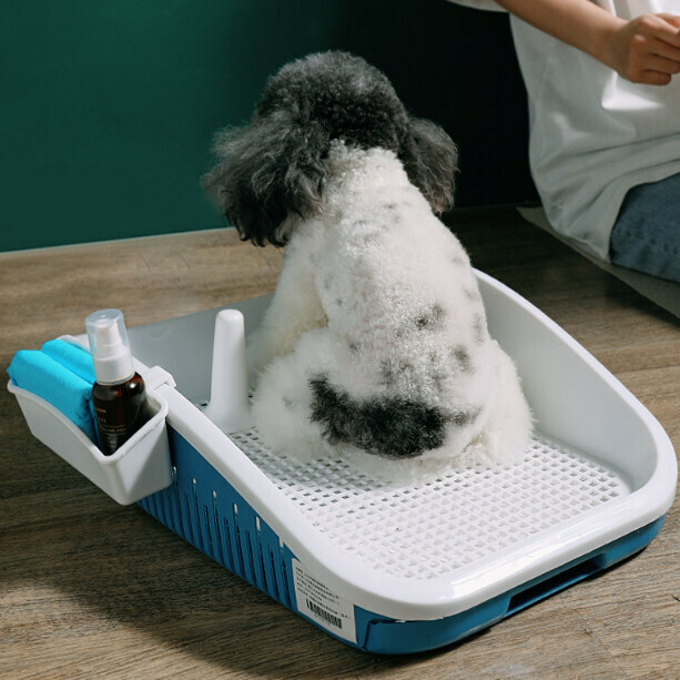 激抵抽屜式中小型犬廁所（藍色） 