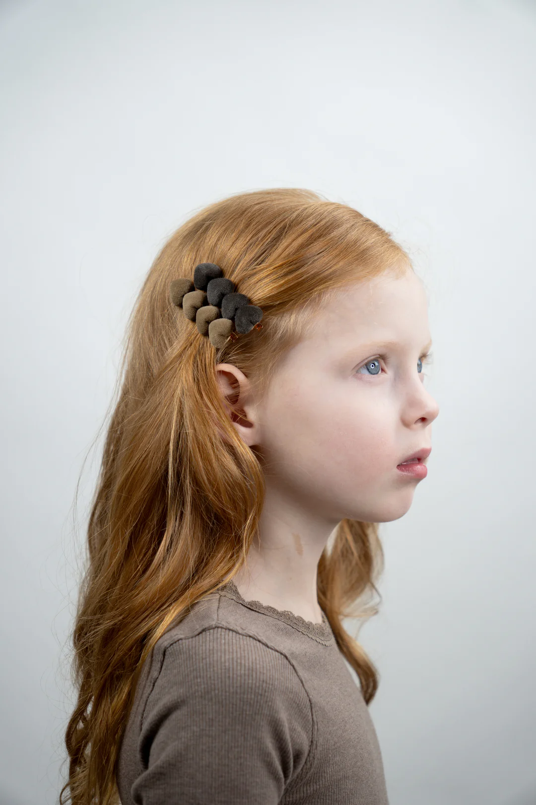 德國Billy loves Audrey 心形髮夾-TRUFFLE/BITTERSWEET