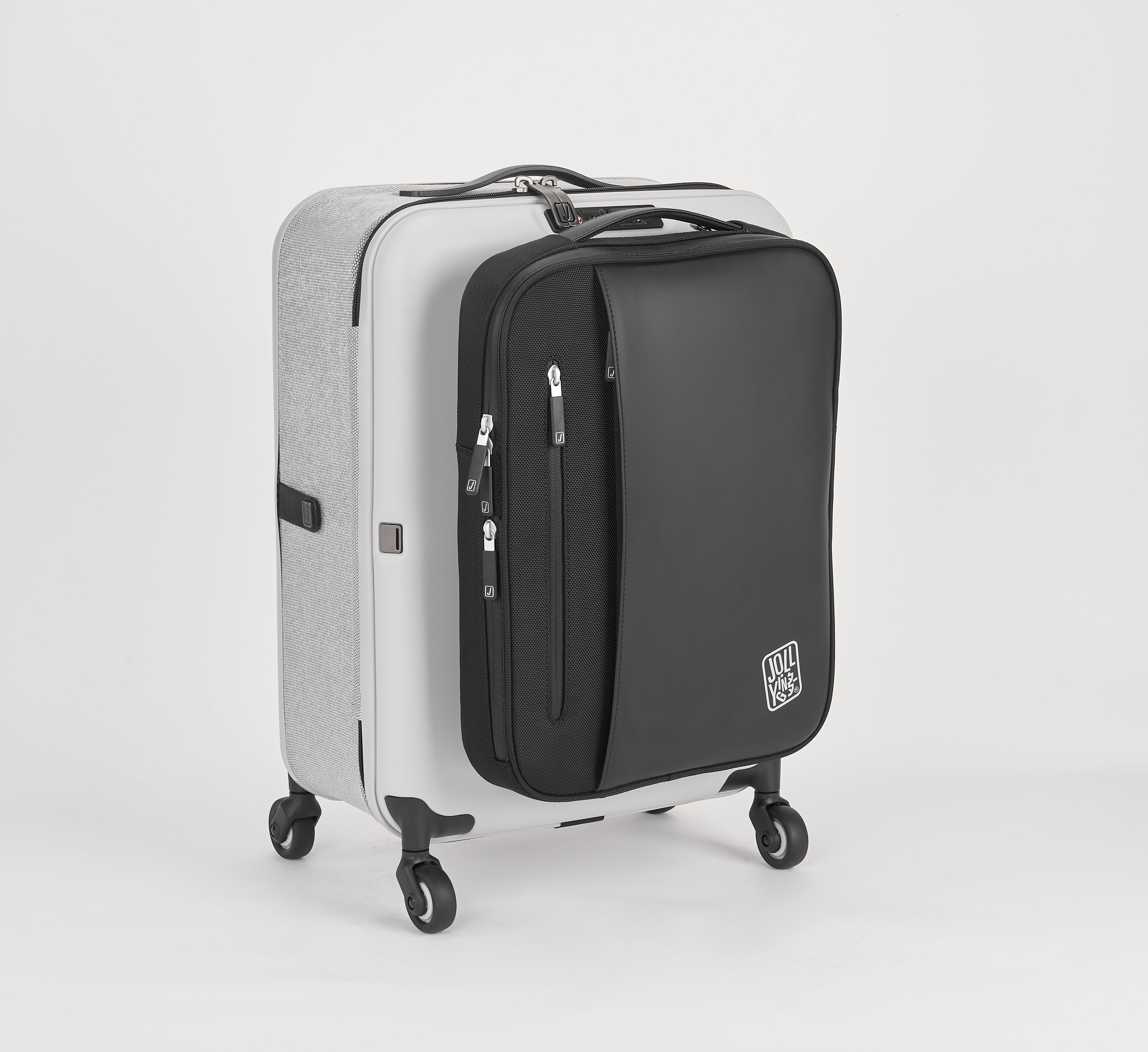 Jollying Pebble Pro 摺疊式旅行箱 連磁扣式公文袋 (灰色)