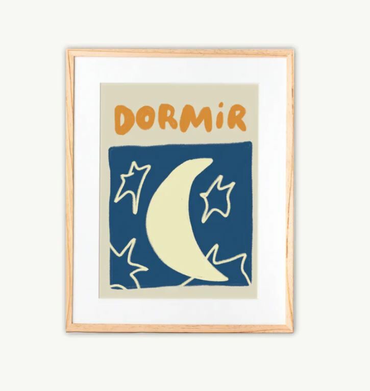 Mathilde cabanas Dormir 插畫海報 Moon Poster