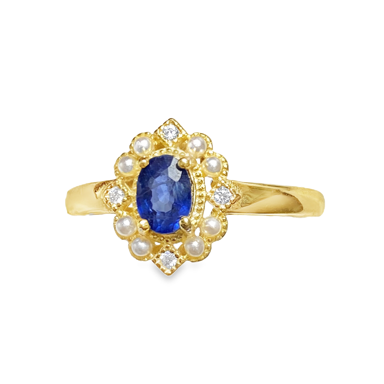 T238藍寶石珠珠戒指