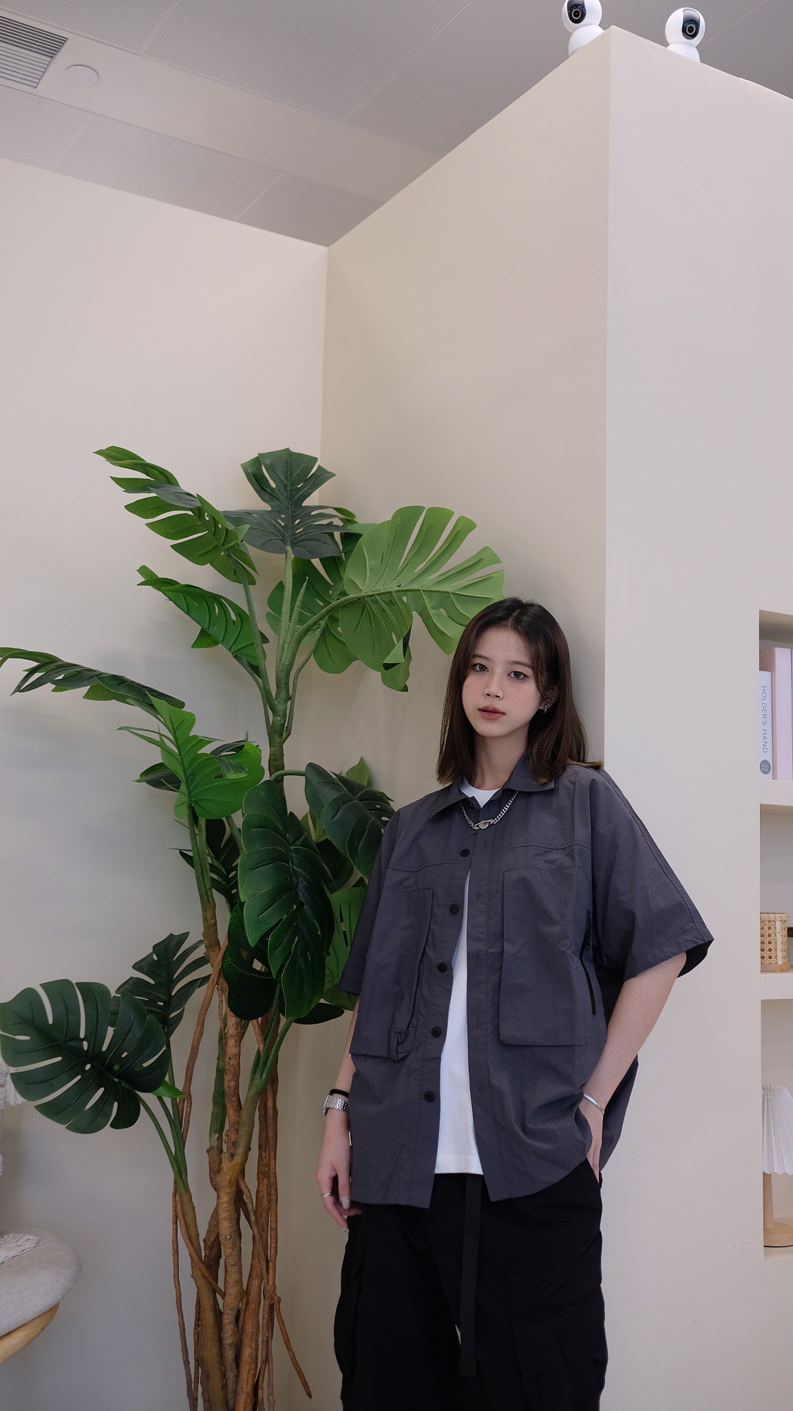 SS0039 左右直zip 機能恤衫