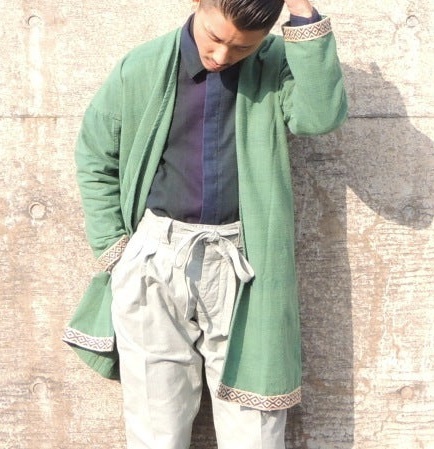 VISVIM SANJURO COAT SILK ROAD - GREEN PRE ORDER ITEM (預訂中)