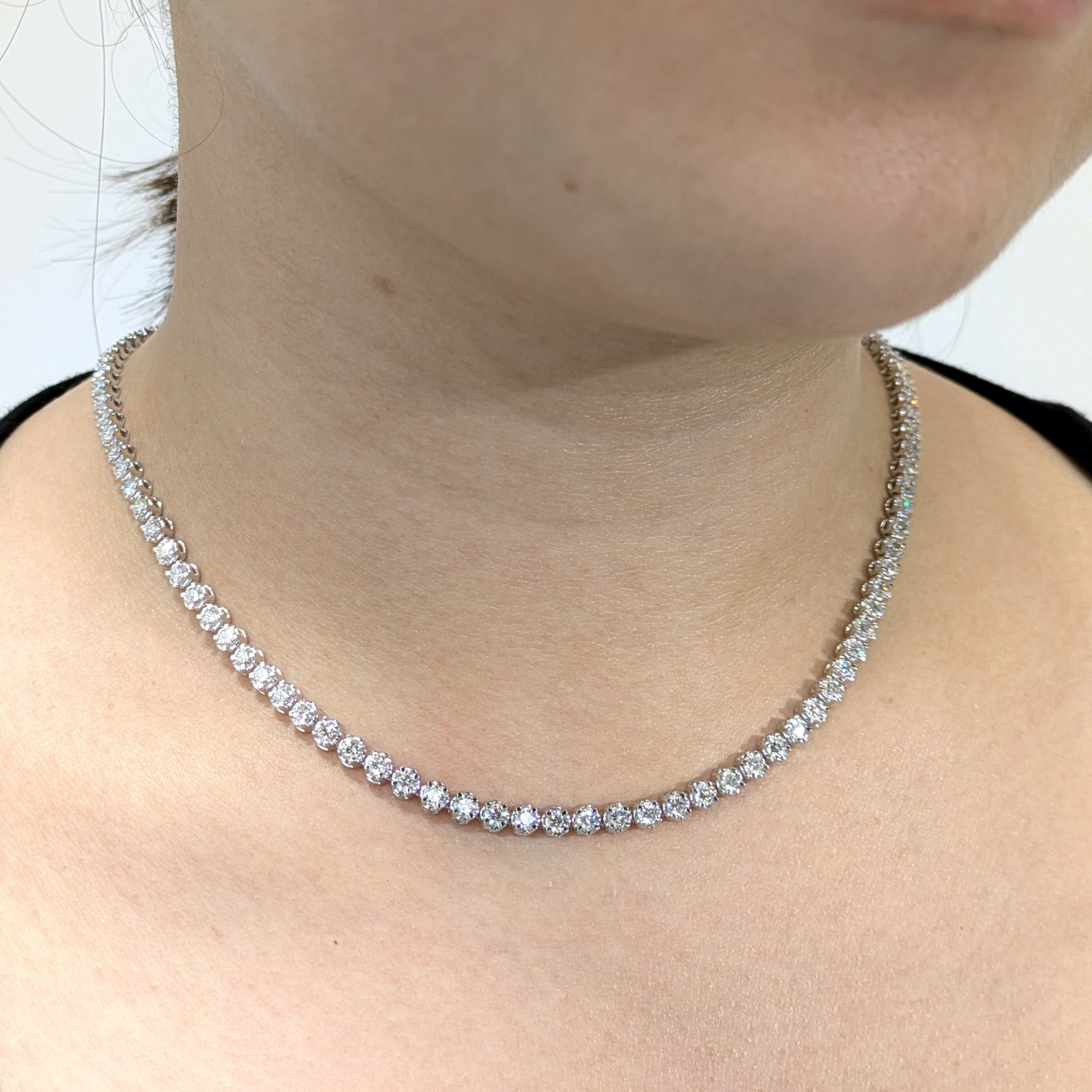 18K White Gold 8.36ct Diamond Necklace