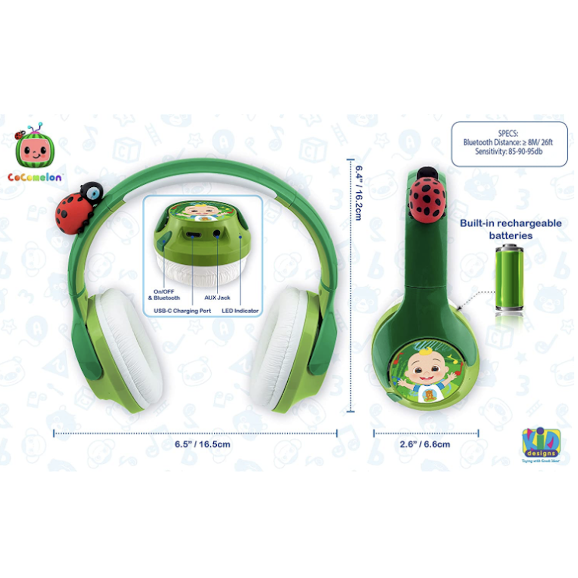 美國 Cocomelon Headphone 藍牙耳機 (內置 Microphone)