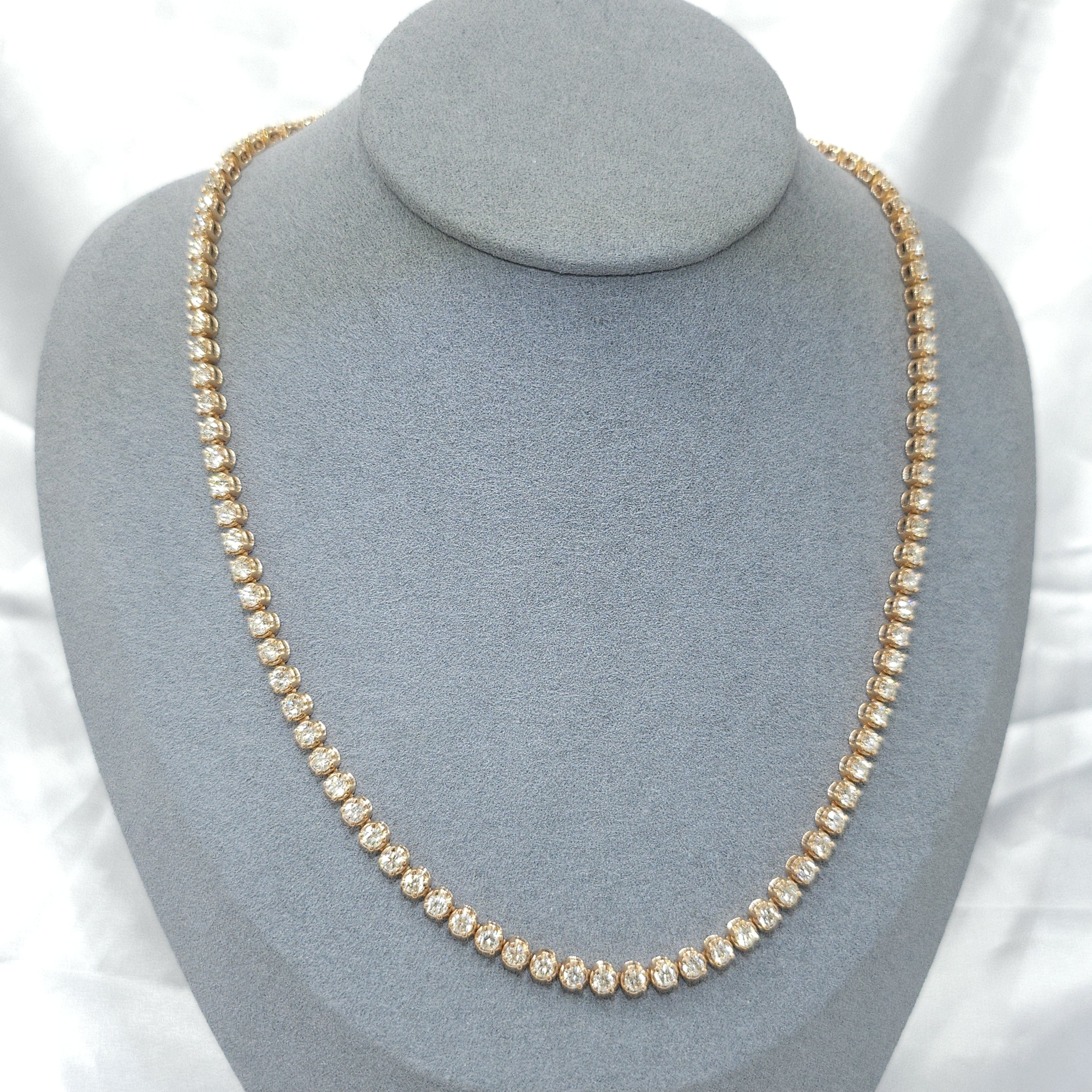 18K Rose Gold 8.72ct Diamond Necklace