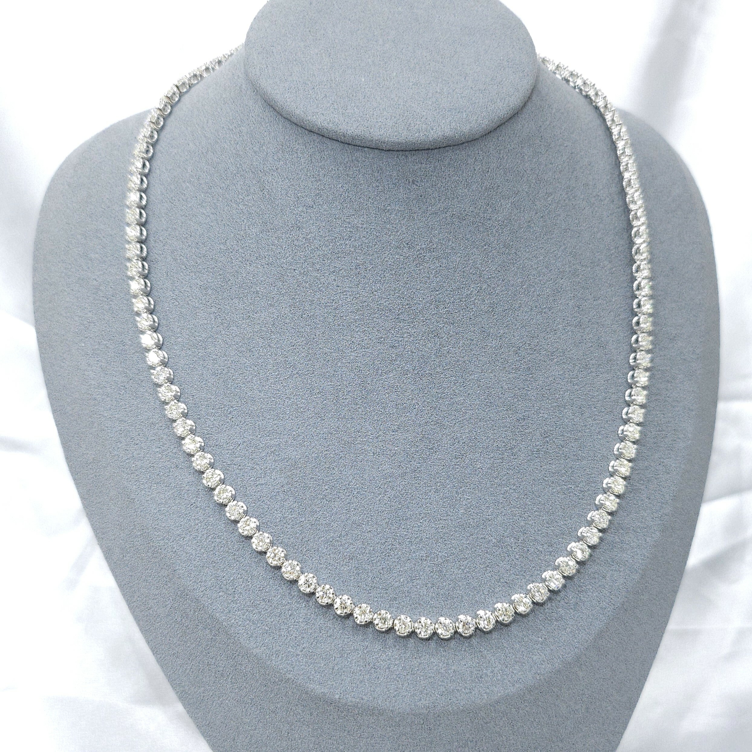 18K White Gold 8.36ct Diamond Necklace