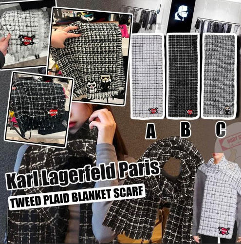 【現貨】Karl Lagerfeld B10850 格仔頸巾