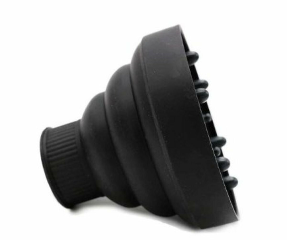 Special blow-drying artifact for curly hair - telescopic folding hair dryer interface (black)