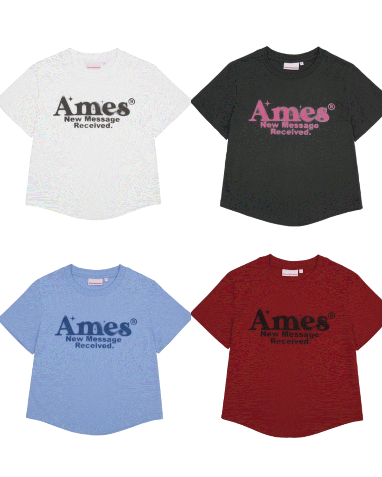 韓国商品 / AMES WORLDWIDE ROUND HEM CROP TEE AMES-WORLDWIDE