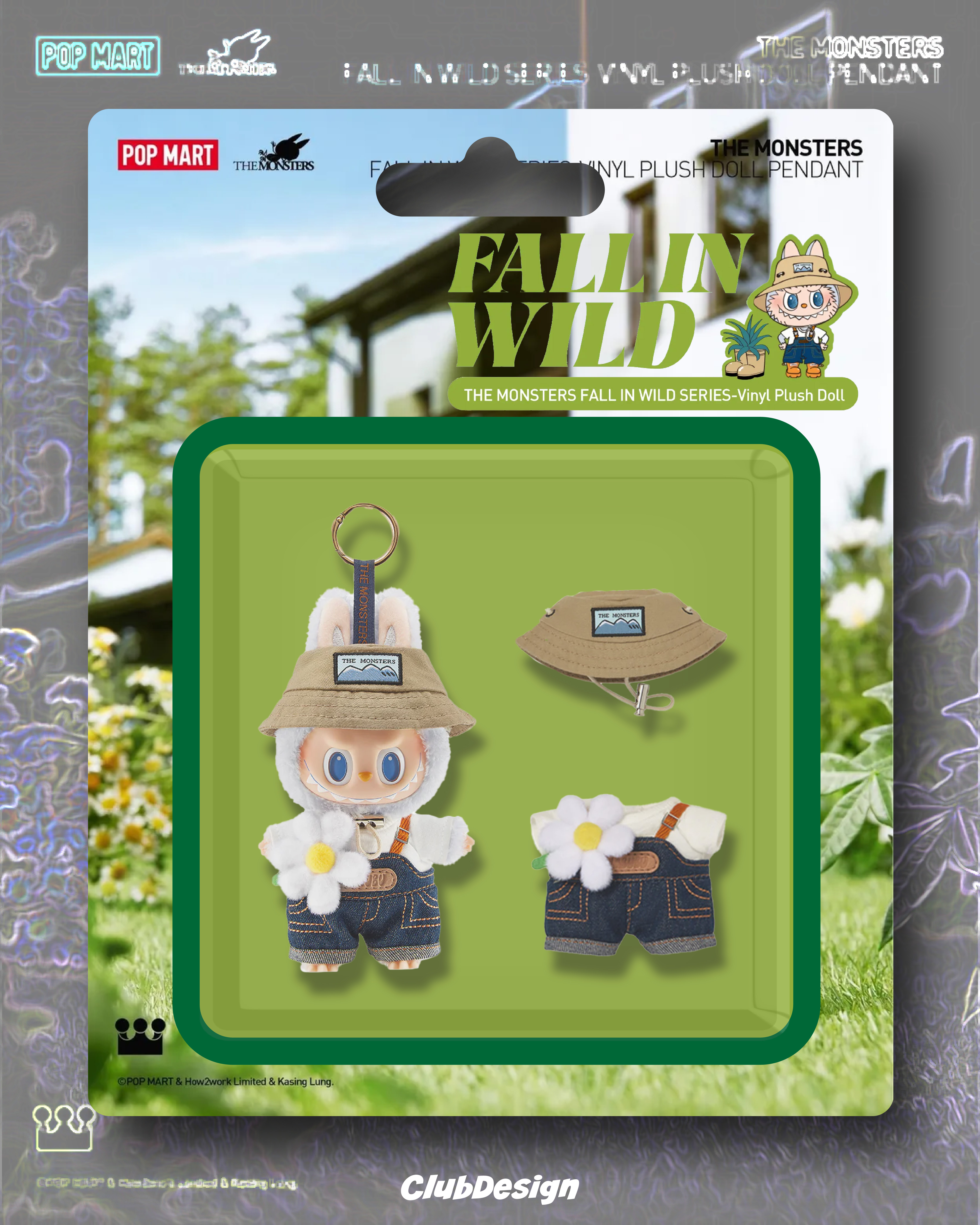 POP MART THE MONSTERS LABUBU FALL IN WILD 春天野在家系列 吊飾