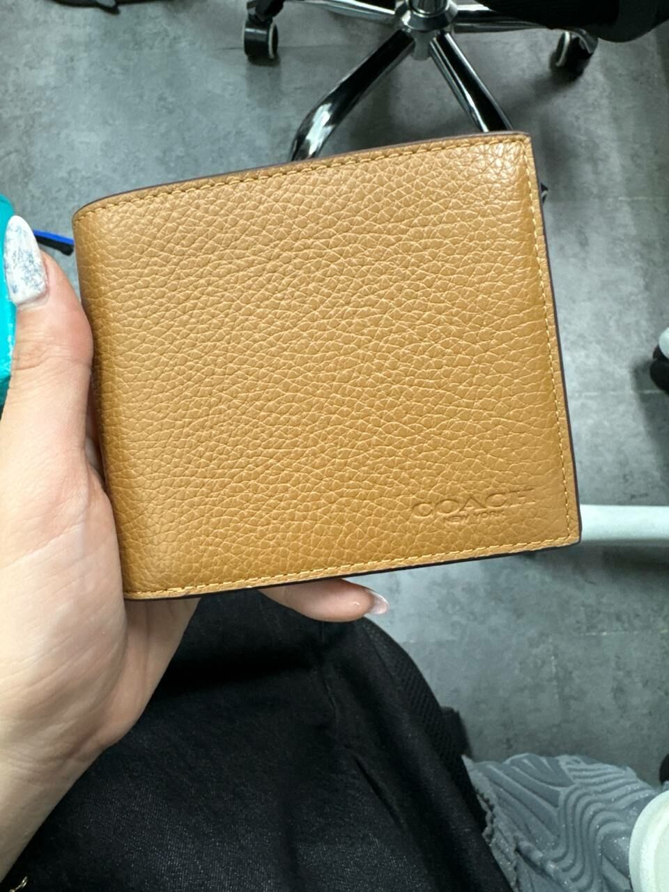 [S] COACH CR398 3 IN 1 PB LEATHER WALLET,QB/LIGHT SADDLE, 196395309917 (SCO815)