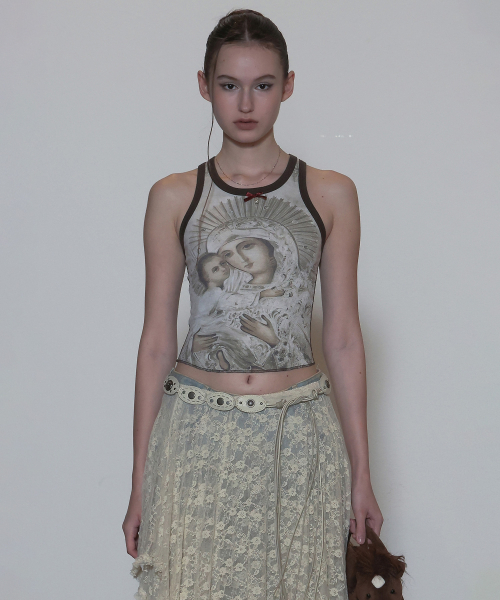 トップス Sculptor Maria Tear Drop Tank Top Dirty Maria Tear Drop Tank Top Dirty Peach/Raw – Sculptor