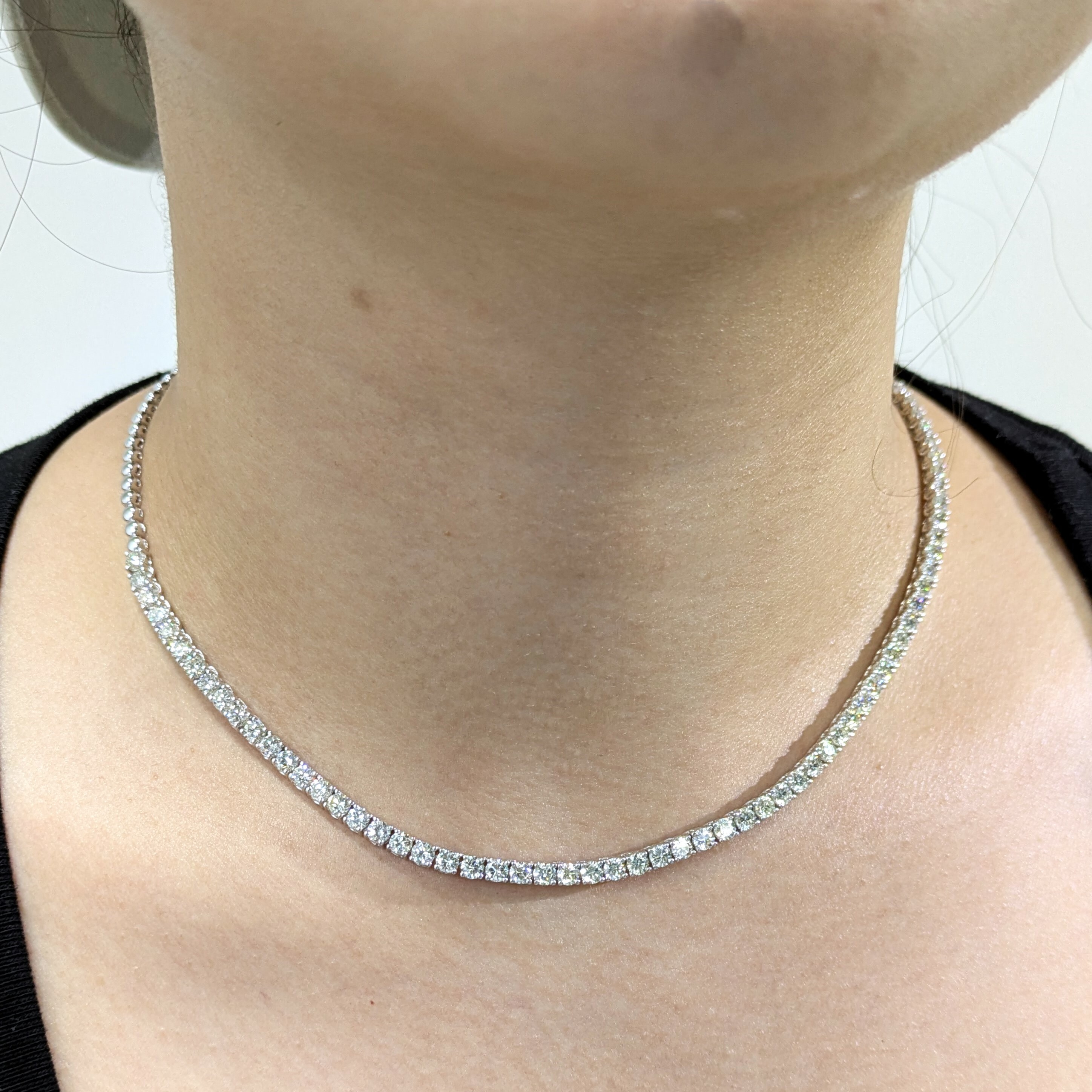 18K White Gold 6.55ct Diamond Necklace
