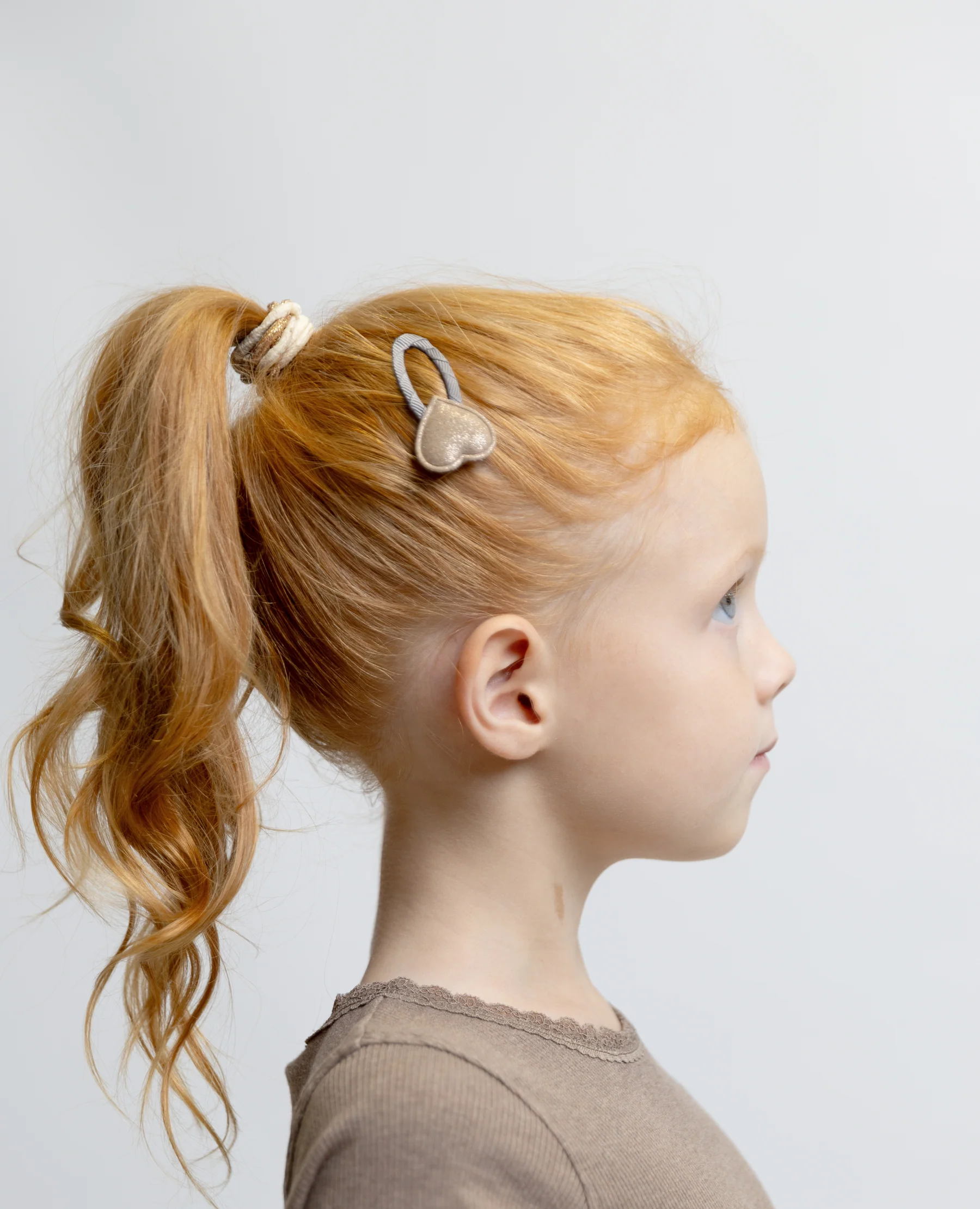 德國Billy loves Audrey 心形按扣髮圈套組-ROASTED CHESTNUT