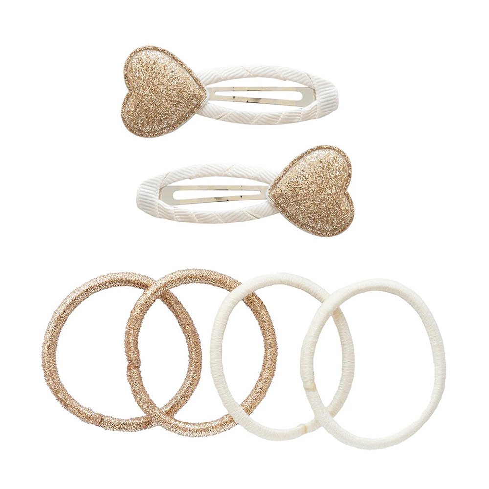 德國Billy loves Audrey 心形按扣髮圈套組-SUNKISSED