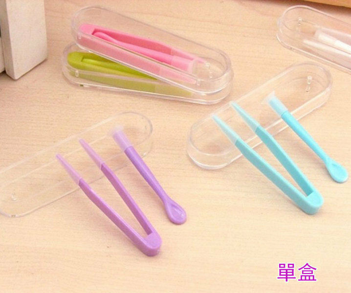 【Single Box】Contact Lens Portable Care Clip Stick Tweezers Combo Clamp Set [Color Random]