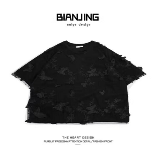 Hot recommended short-sleeved T-shirt [black] (size: S-3XL) (please contact customer service to confirm the delivery size after placing the order)
