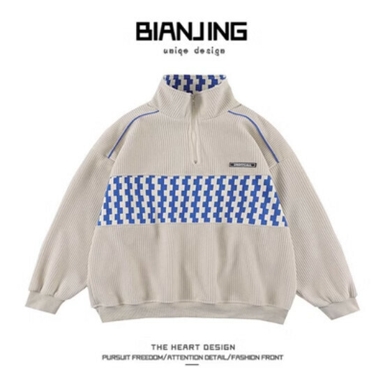 Hotly recommended stand-up collar sports sweatshirt [apricot color] (size: S-3XL) (please contact customer service to confirm the delivery size after placing the order)