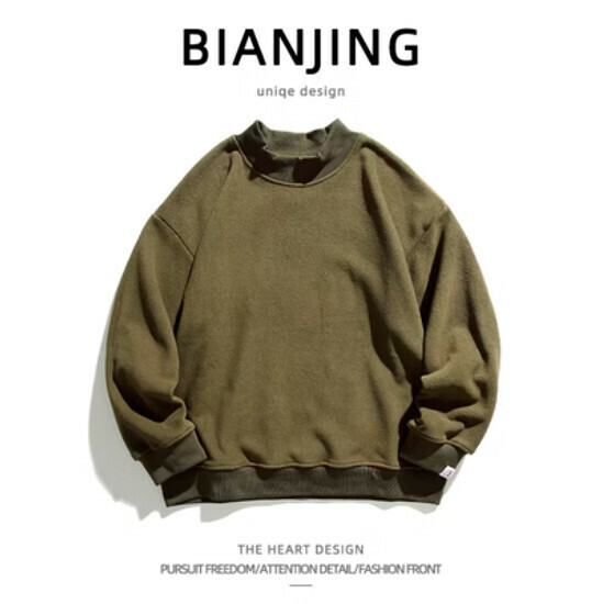 Hotly recommended polar fleece pullover round neck sweatshirt [green] (size: S-3XL) (please contact customer service to confirm the delivery size after placing the order)