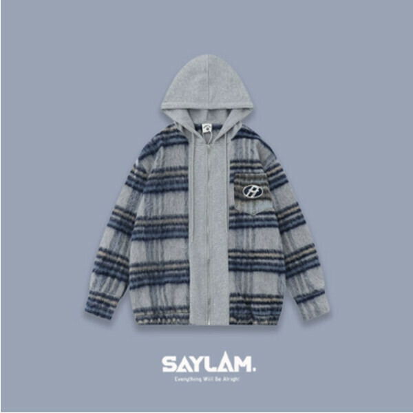 Hot Recommended SAYLAM American Street Retro Color [Quiet Time] Blue Please contact customer service to confirm the size after placing an order