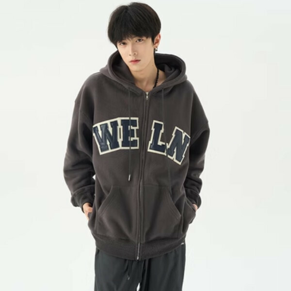 Hotly recommended velvet thickened autumn and winter sweatshirt jacket [Dark gray M-2XL size, please confirm the delivery size with customer service after placing the order]