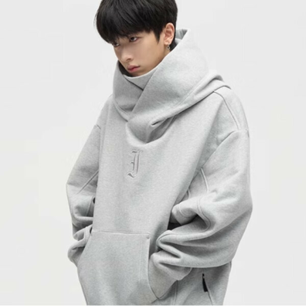 Hotly recommended wasteland deconstructed ninja sweatshirt [gray oversize version plus velvet size S-2XL, please confirm the delivery size with customer service after placing the order]