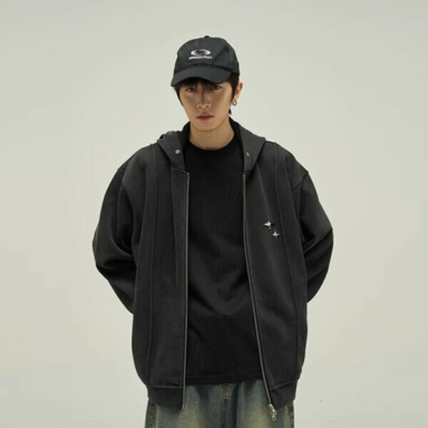 Hot Recommend Cool Sweatshirt Jacket [Black M-2XL, please confirm the delivery size with customer service after placing the order]