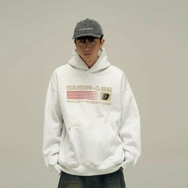 Hot Recommended Retro Foam Hooded Sweatshirt [Floral Gray Size M-2XL, confirm the delivery size with customer service after placing the order]