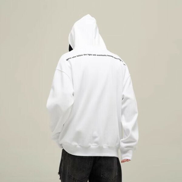 Popular slogan hooded sweatshirt [White M-XL sizes, please confirm the delivery size with customer service after placing the order]