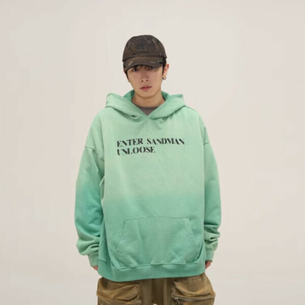 Hot Recommended Retro Wasteland Style Hooded Sweatshirt [Green S-XL sizes, please confirm the delivery size with customer service after placing the order]