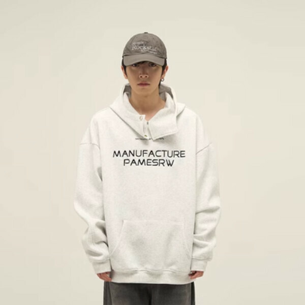 Hot recommended letter embroidered hooded sweatshirt [Gray M-XL sizes, please confirm the delivery size with customer service after placing the order]