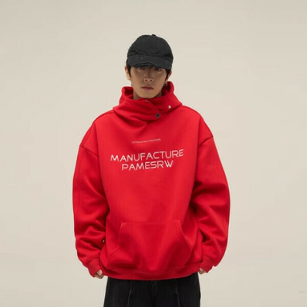 Hotly recommended letter embroidered hooded sweatshirt [Red M-XL sizes, please confirm the delivery size with customer service after placing the order]