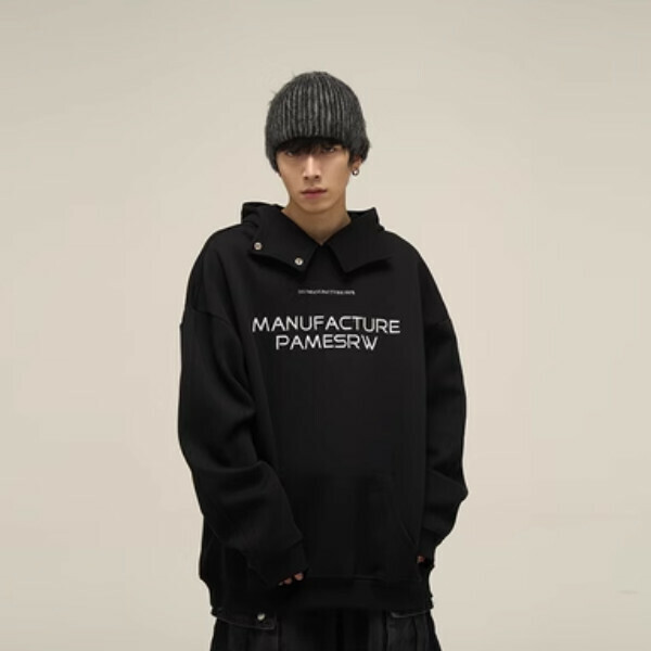 Hotly recommended letter embroidered hooded sweatshirt [black plus velvet and Austrian velvet, sizes M-XL, please confirm the delivery size with customer service after placing the order]