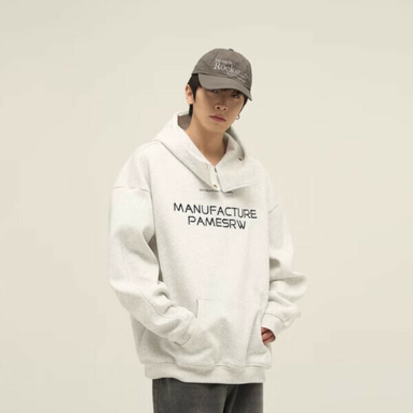 Hotly recommended letter embroidered hooded sweatshirt [gray velvet and Austrian velvet M-XL sizes, please confirm the delivery size with customer service after placing the order]