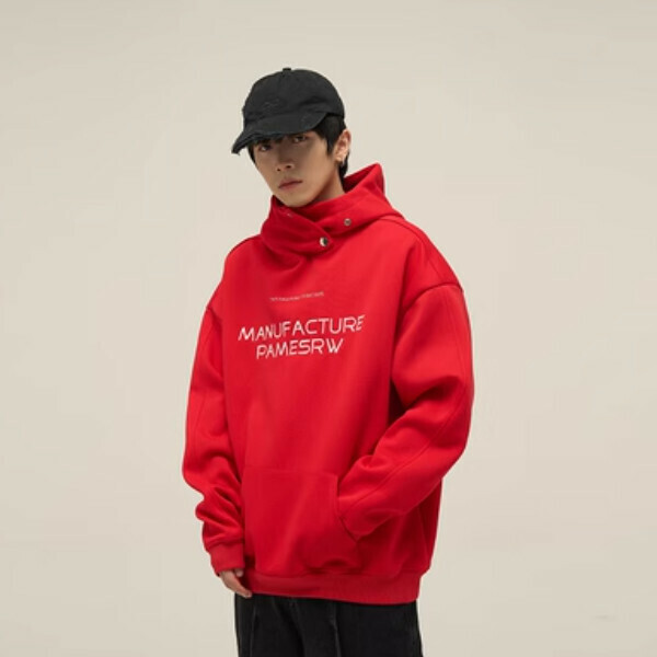 Hotly recommended letter embroidered hooded sweatshirt [red plus velvet and Austrian velvet, sizes M-XL, please confirm the delivery size with customer service after placing the order]