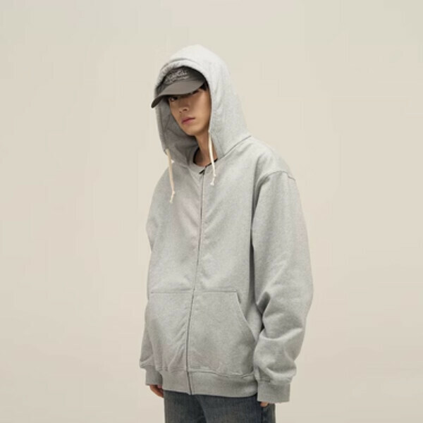Hot recommended hooded zipper sweatshirt [Gray S-XL sizes, please confirm the delivery size with customer service after placing the order]