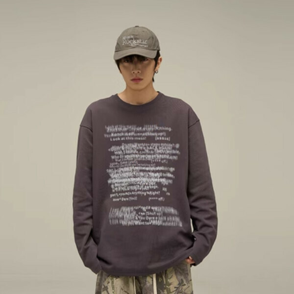Popular thin long-sleeved sweatshirt [Dark gray M-XL sizes, please confirm the delivery size with customer service after placing the order]