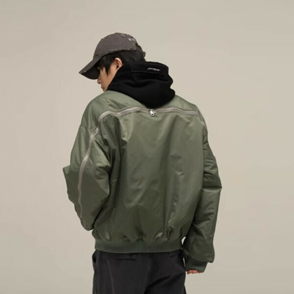 Popular retro hooded cotton jacket [military green quilted M-XL sizes, please confirm the delivery size with customer service after placing the order]