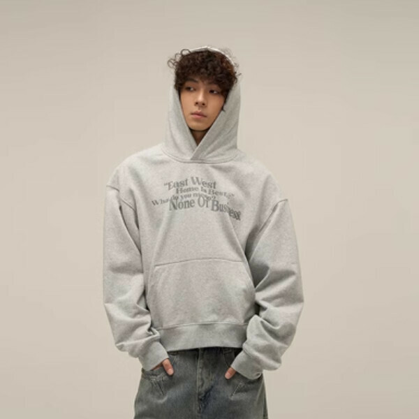 Popular letter-printed hooded sweatshirt [Gray S-XL sizes, confirm the shipping size with customer service after placing the order]