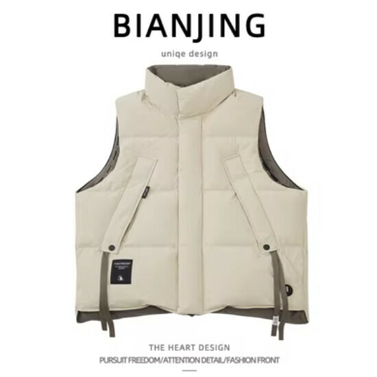Popular thickened cotton vest jacket [white] (size: S-3XL) (please contact customer service to confirm the delivery size after placing the order)