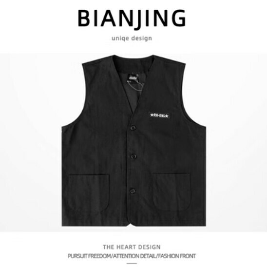 Hot style work vest jacket [black] (size: S-3XL) (please contact customer service to confirm the delivery size after placing the order)
