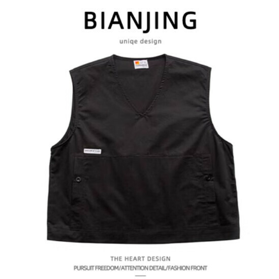 Hot style work vest jacket [black] (size: S-3XL) (please contact customer service to confirm the delivery size after placing the order)