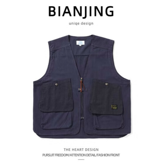 Hot style work vest jacket [blue] (size: S-2XL) (please contact customer service to confirm the delivery size after placing the order)