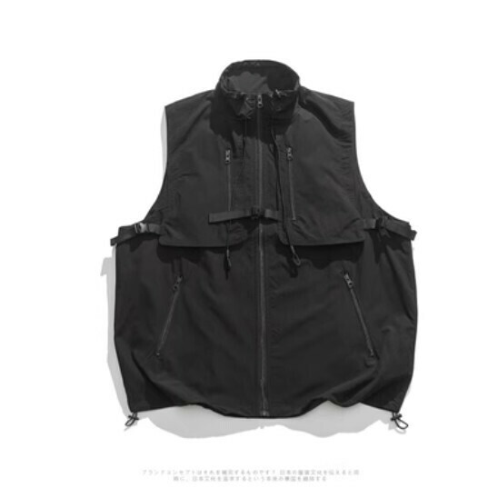 Hot style work vest jacket [black] (size: S-2XL) (please contact customer service to confirm the delivery size after placing the order)