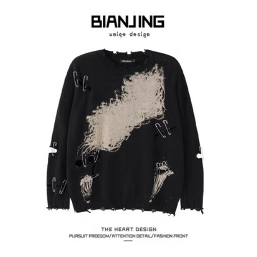 Popular sweater casual sweater [black] (size: S-3XL) (please contact customer service to confirm the delivery size after placing the order)