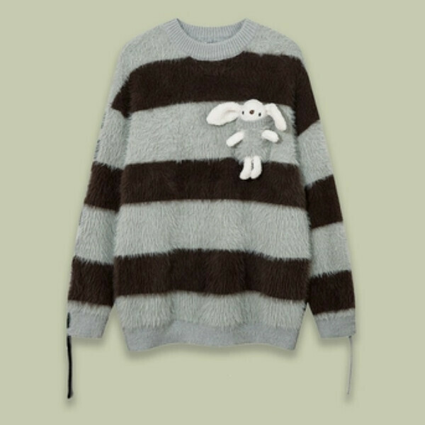 Popular SAYLAM American street retro color [Pocket Rabbit] Gray Please contact customer service to confirm the size after placing an order