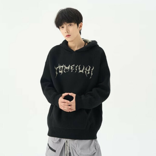 Hot style lazy style hooded sweater [black size M-2XL, please confirm the delivery size with customer service after placing the order]