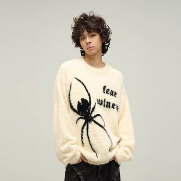 Popular spider winter mink sweater [Apricot S-XL sizes, please confirm the delivery size with customer service after placing the order]